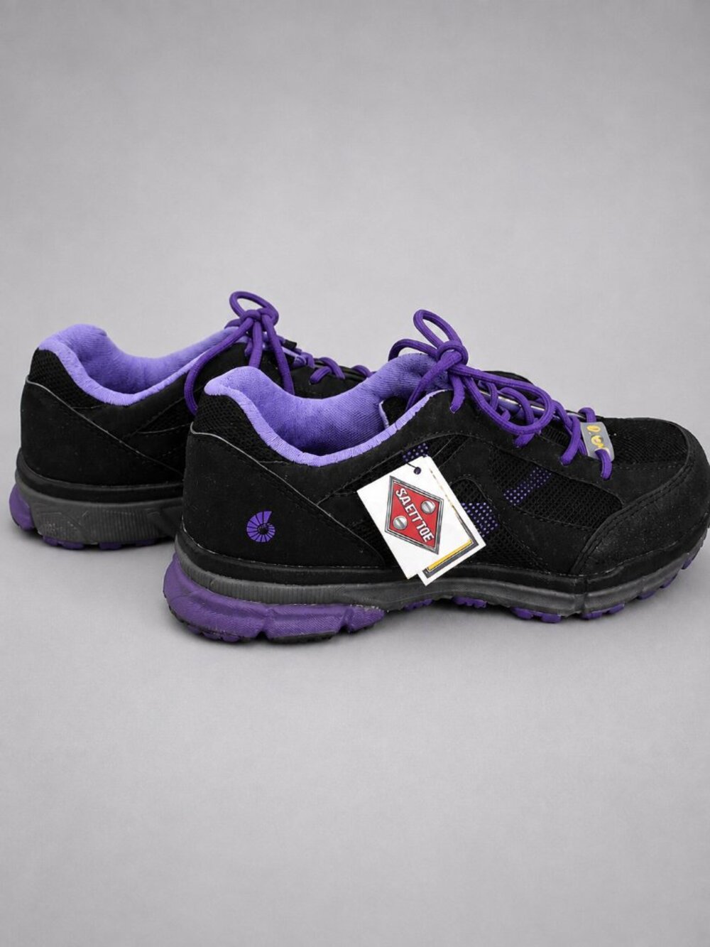 Nautilus N1781 Women's Size 11 Wide Steel Toe Safety Work Shoes ESD Black Purple